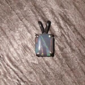 Milky, Fire Opal Pendant, Sterling Silver